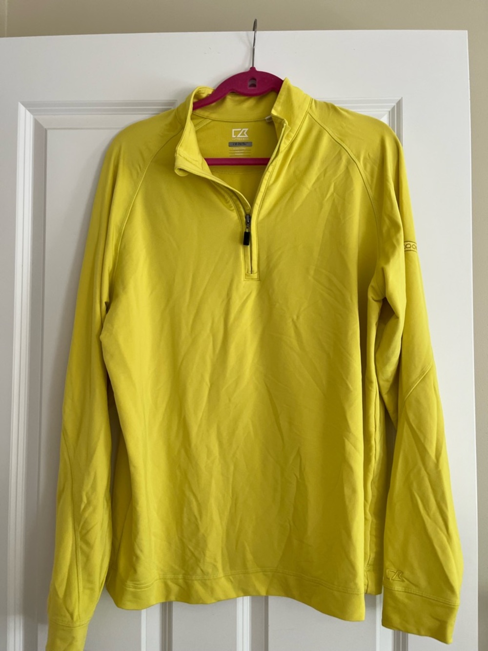 Cutter & Buck Bright Yellow CB DryTec Quarter-Zip Pullover